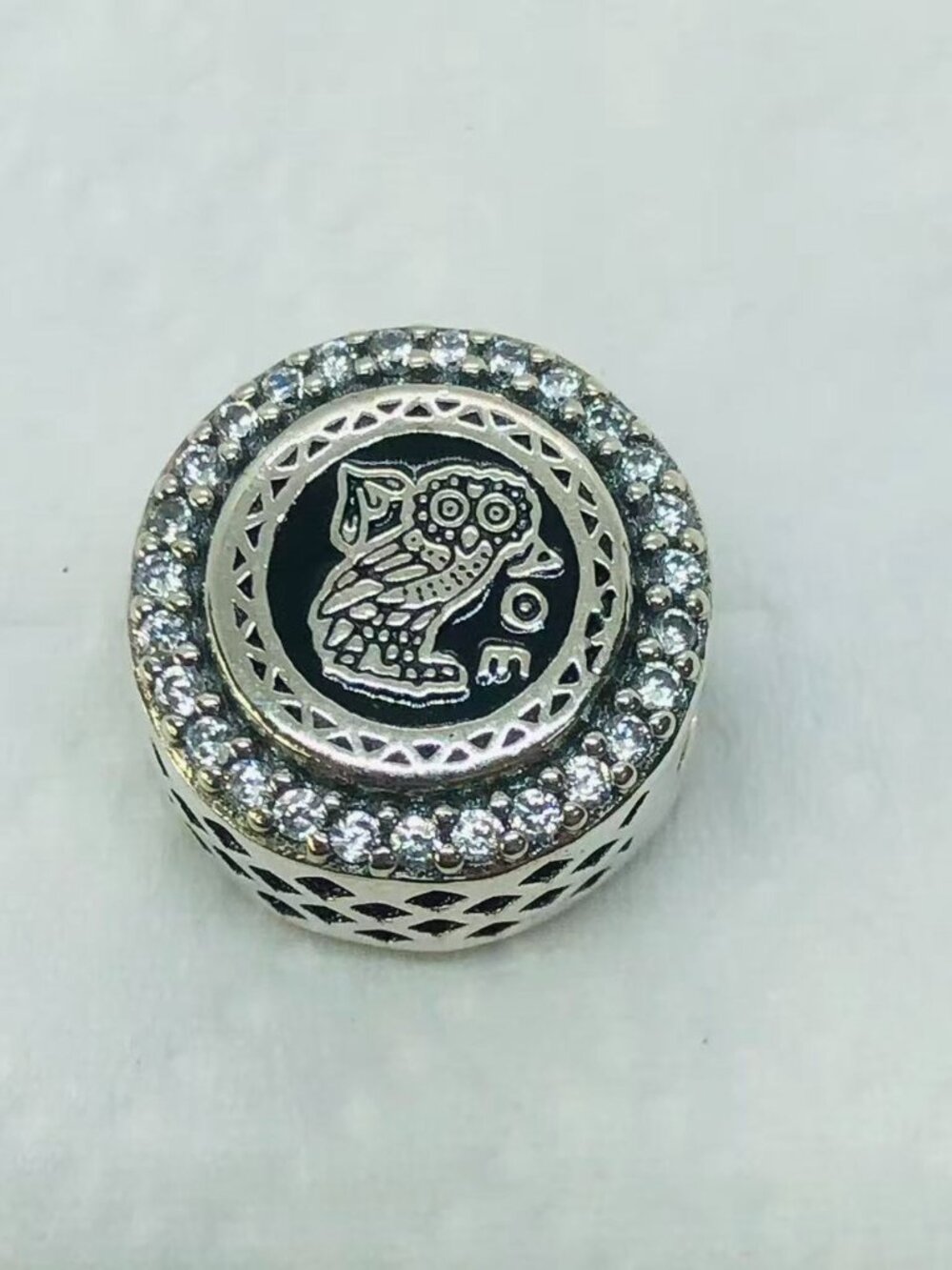 ✨ ✨PANDORA Goddess Athena Owl Silver Charm Bead S925 Silver with box